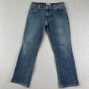 Y2K Vintage Levi‎ 550 Jeans Blue Denim Bootcut 12 S Relaxed Dark Wash Stone Wash
